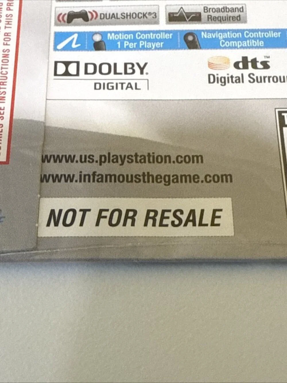 inFamous 2 Collection (Sony PlayStation 3, 2011) PS3 Cardboard Sleeve NEW Sealed